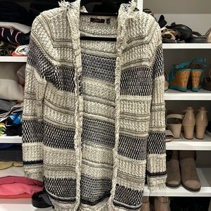 Women’s size small cable knit hooded sweater